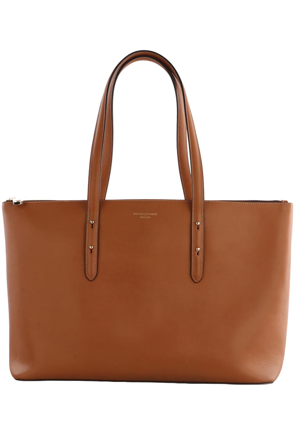 ASPINAL OF LONDON TAN REGENT LEATHER SHOULDER BAG