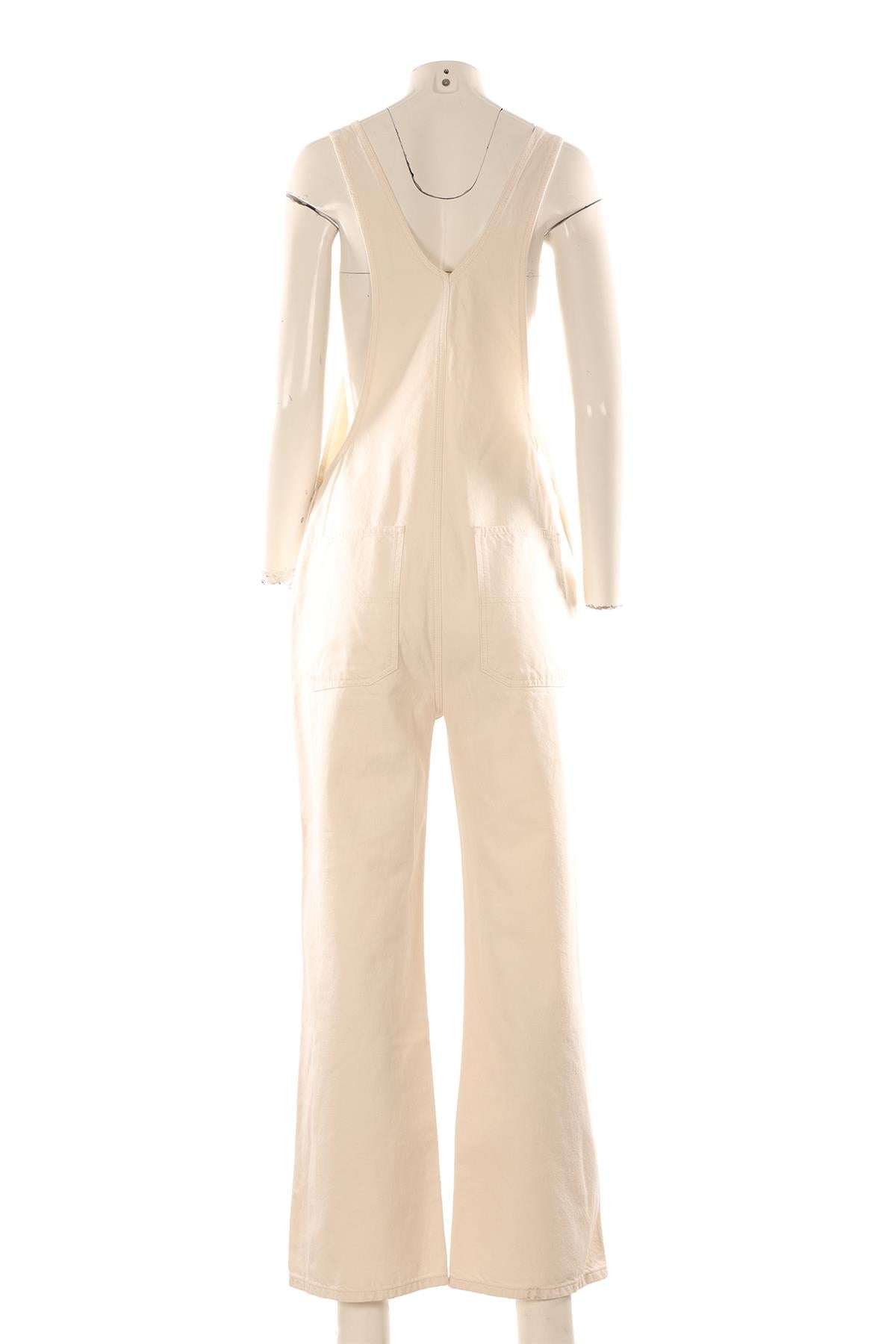 REFORMATION CREAM DENIM DUNGAREES US 2 UK 6