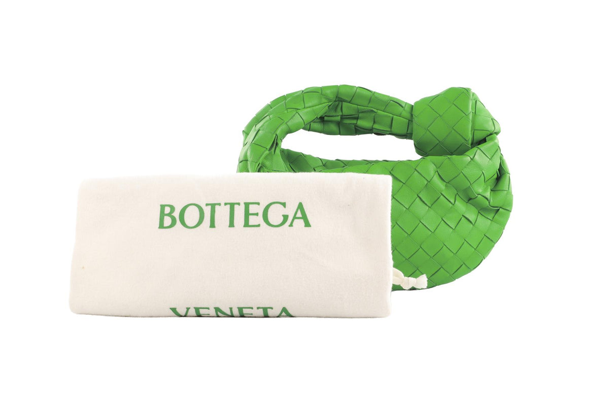 BOTTEGA VENETA GREEN JODIE MINI LEATHER BAG