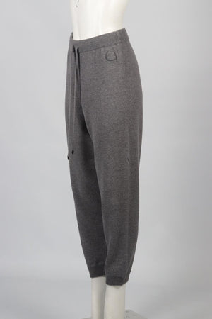 MONCLER WOOL AND CASHMERE BLEND TRACK PANTS XSMALL