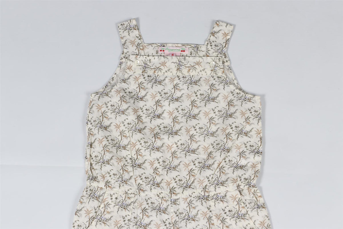 BONPOINT ECRU KIDS GIRLS COTTON JUMPSUIT 4 YEARS