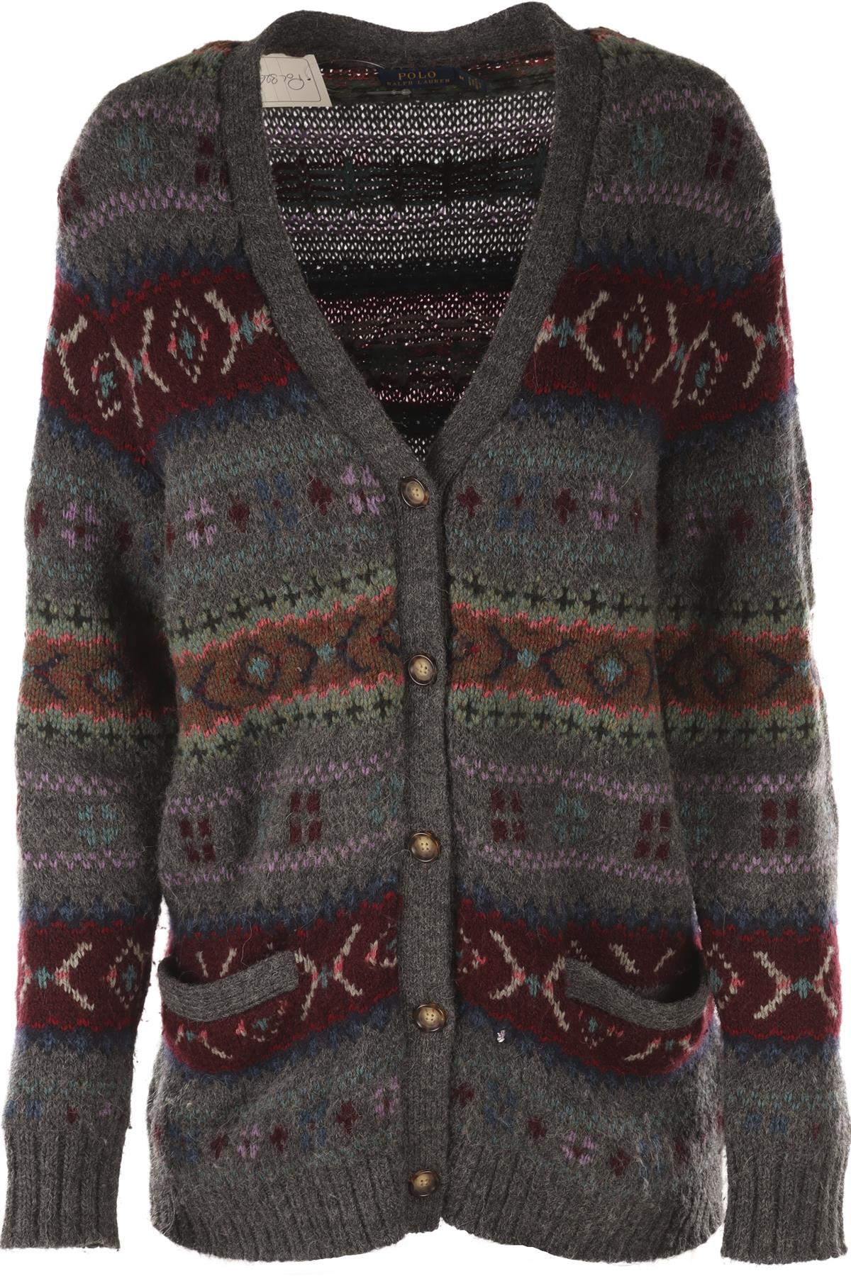 POLO RALPH LAUREN MULTI WOOL CARDIGAN MEDIUM