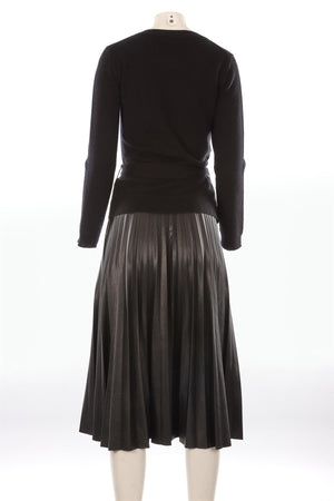 ALTUZARRA BLACK CASHMERE MIDI DRESS FR 36 UK 8