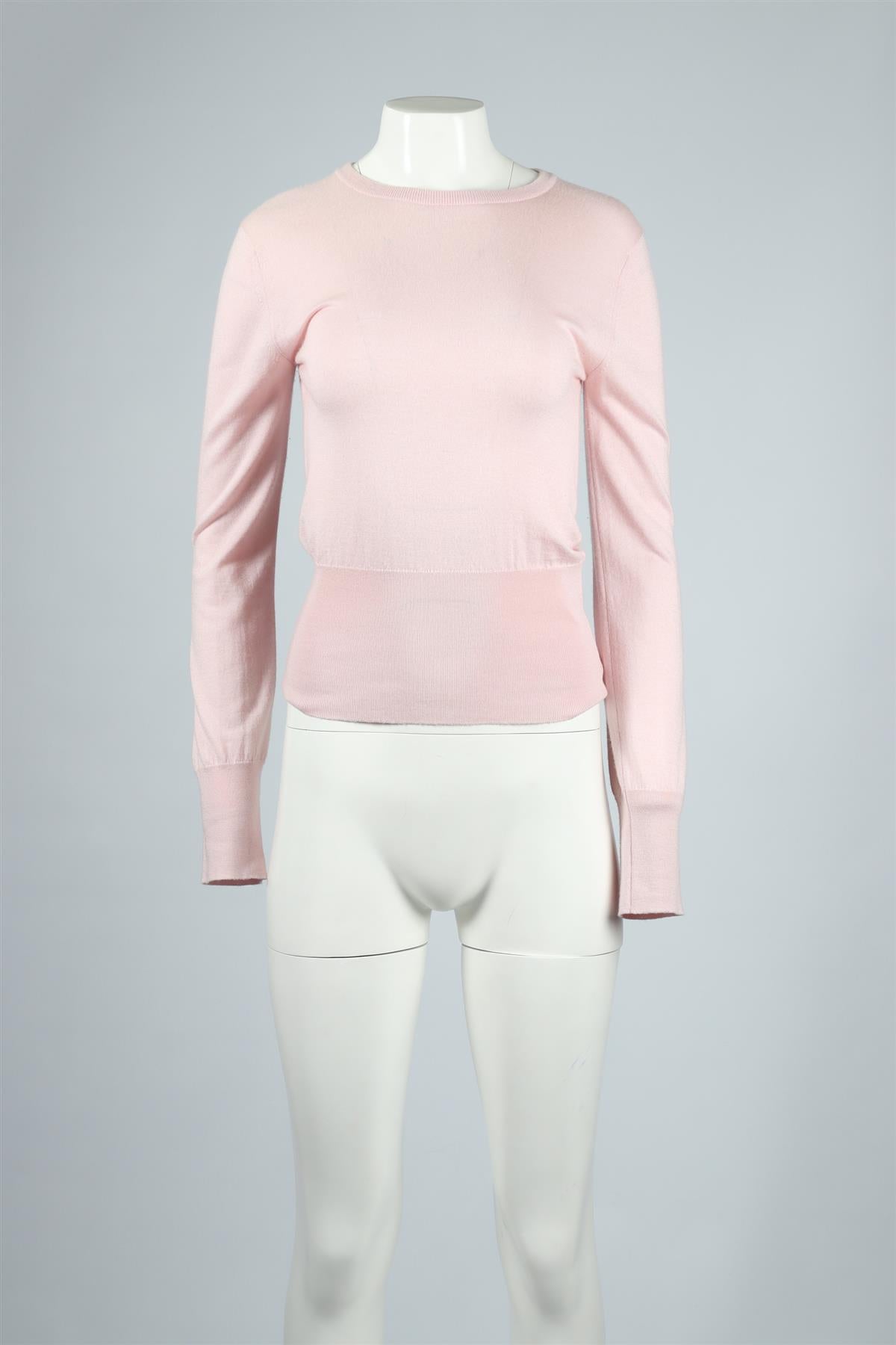 JOHN SMEDLEY + THE VAMPIRE'S WIFE PINK CASHMERE BLEND SWEATER SMALL
