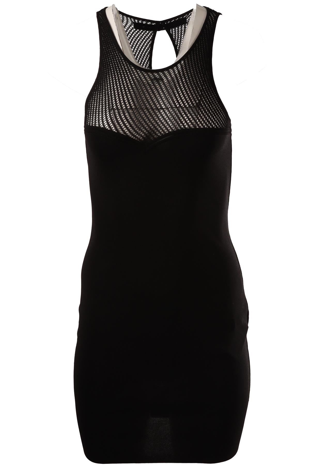 BLACK KNIT MINI DRESS