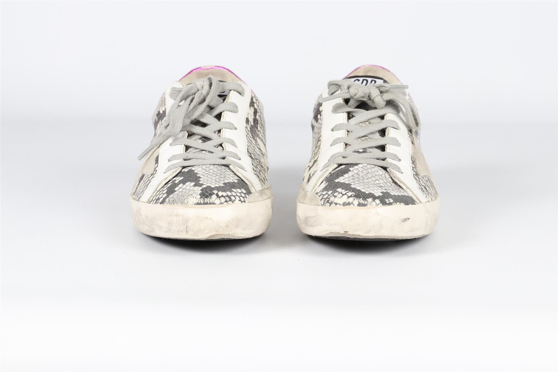 GOLDEN GOOSE DELUXE BRAND GREY SUPERSTAR LEATHER SNEAKERS EU 40 UK 7 US 10