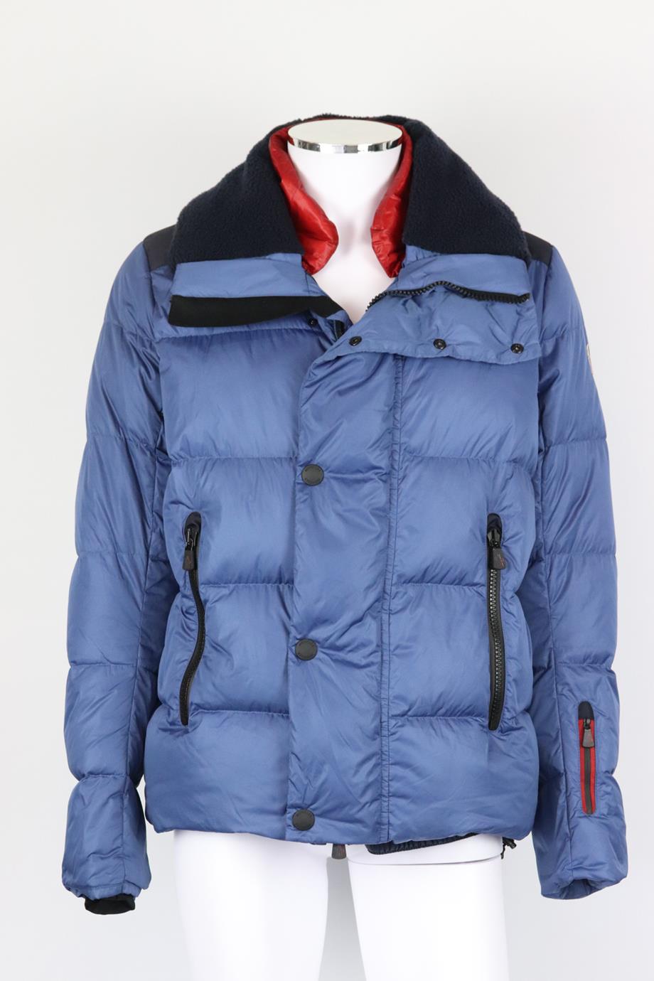 MONCLER GRENOBLE KOBUK SHEARLING TRIMMED QUILTED SHELL DOWN JACKET XXLARGE