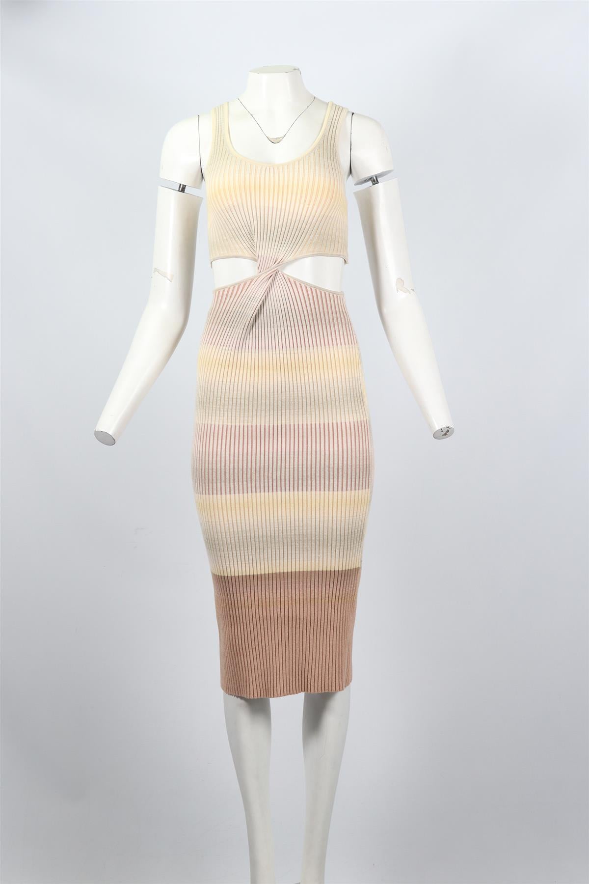 JONATHAN SIMKHAI COTTON BLEND MIDI DRESS SMALL