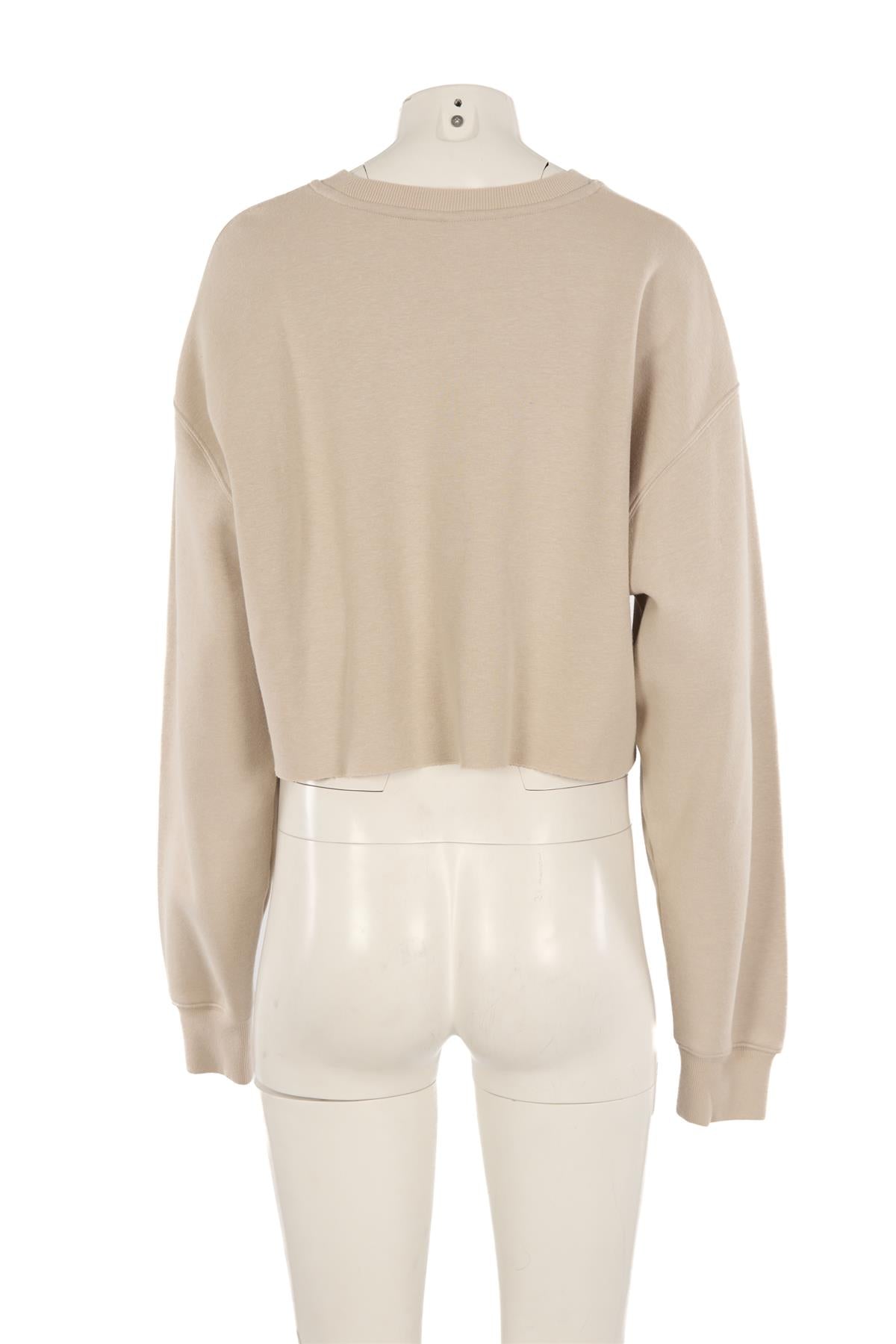 SKIMS BEIGE COTTON SWEATSHIRT MEDIUM