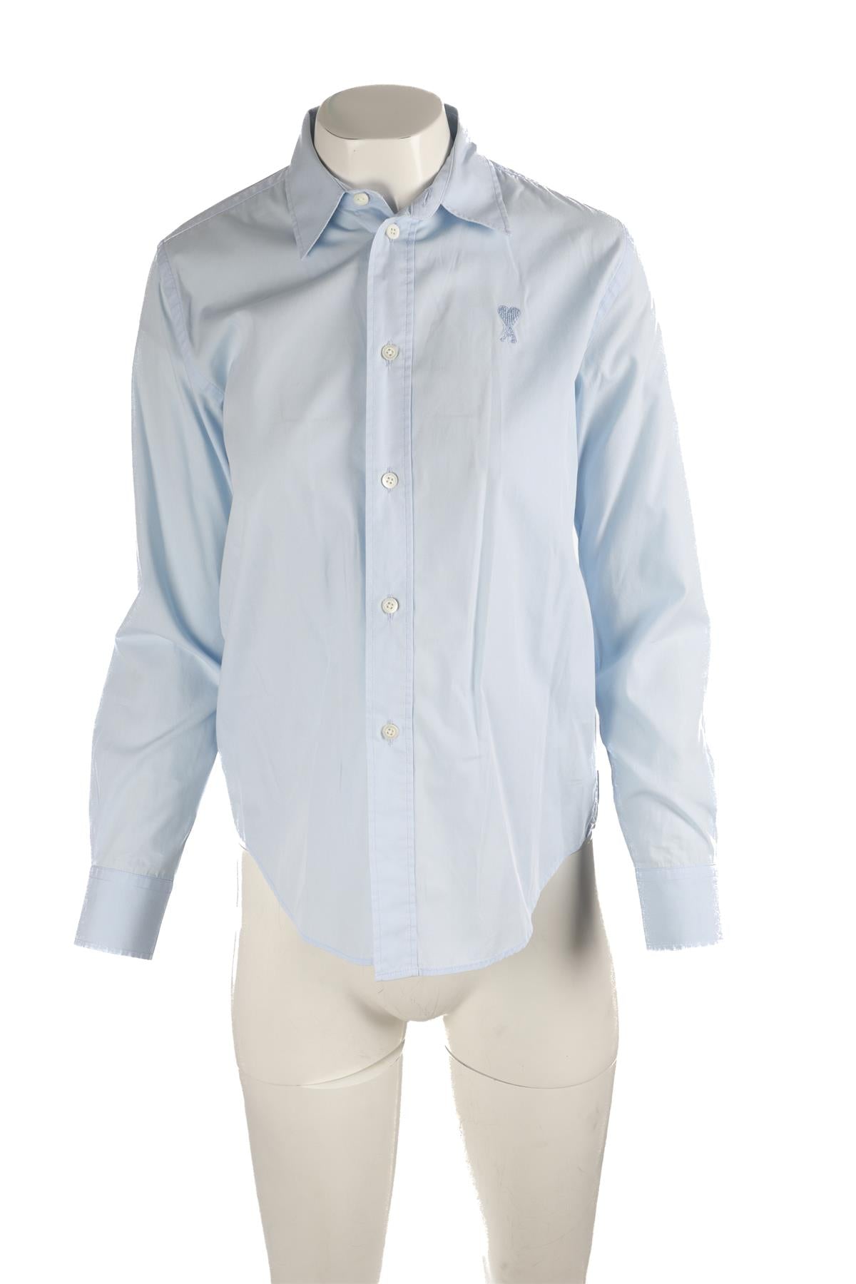 AMI PARIS BLUE COTTON SHIRT FR 36 UK 8