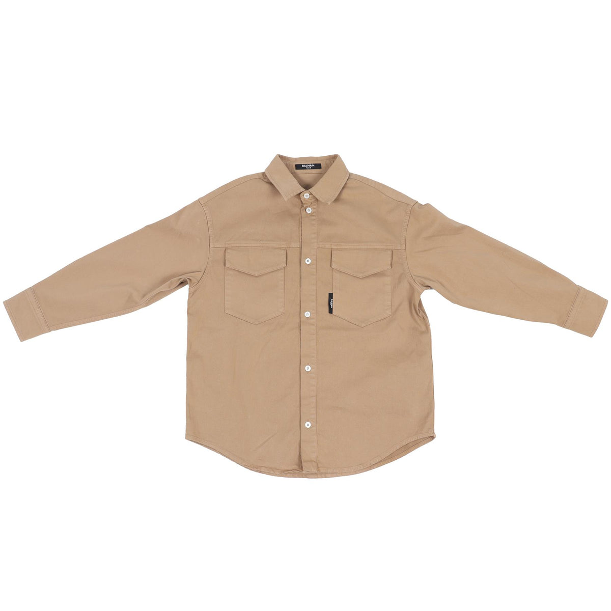 BALMAIN BROWN KIDS BOYS COTTON SHIRT 8 YEARS