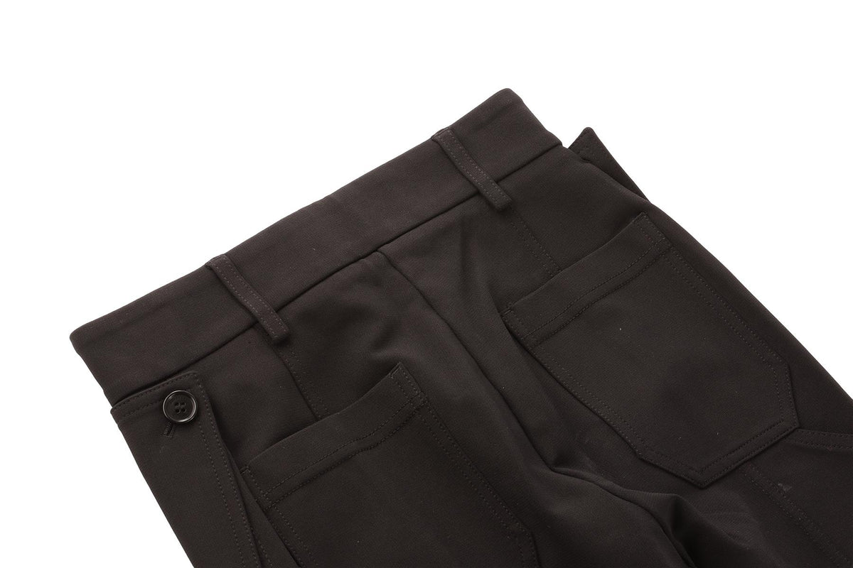 BURBERRY BLACK WOVEN SKINNY PANTS UK 2