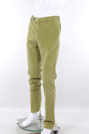 PT TORINO GREEN MEN'S CORDUROY STRAIGHT LEG PANTS IT 52 UK/US 36