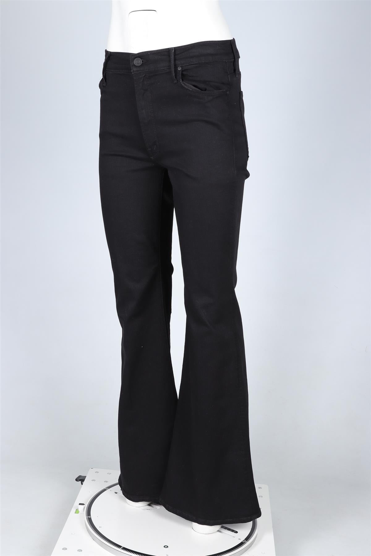 EILEEN FISHER BLACK WOVEN WIDE LEG PANTS MEDIUM