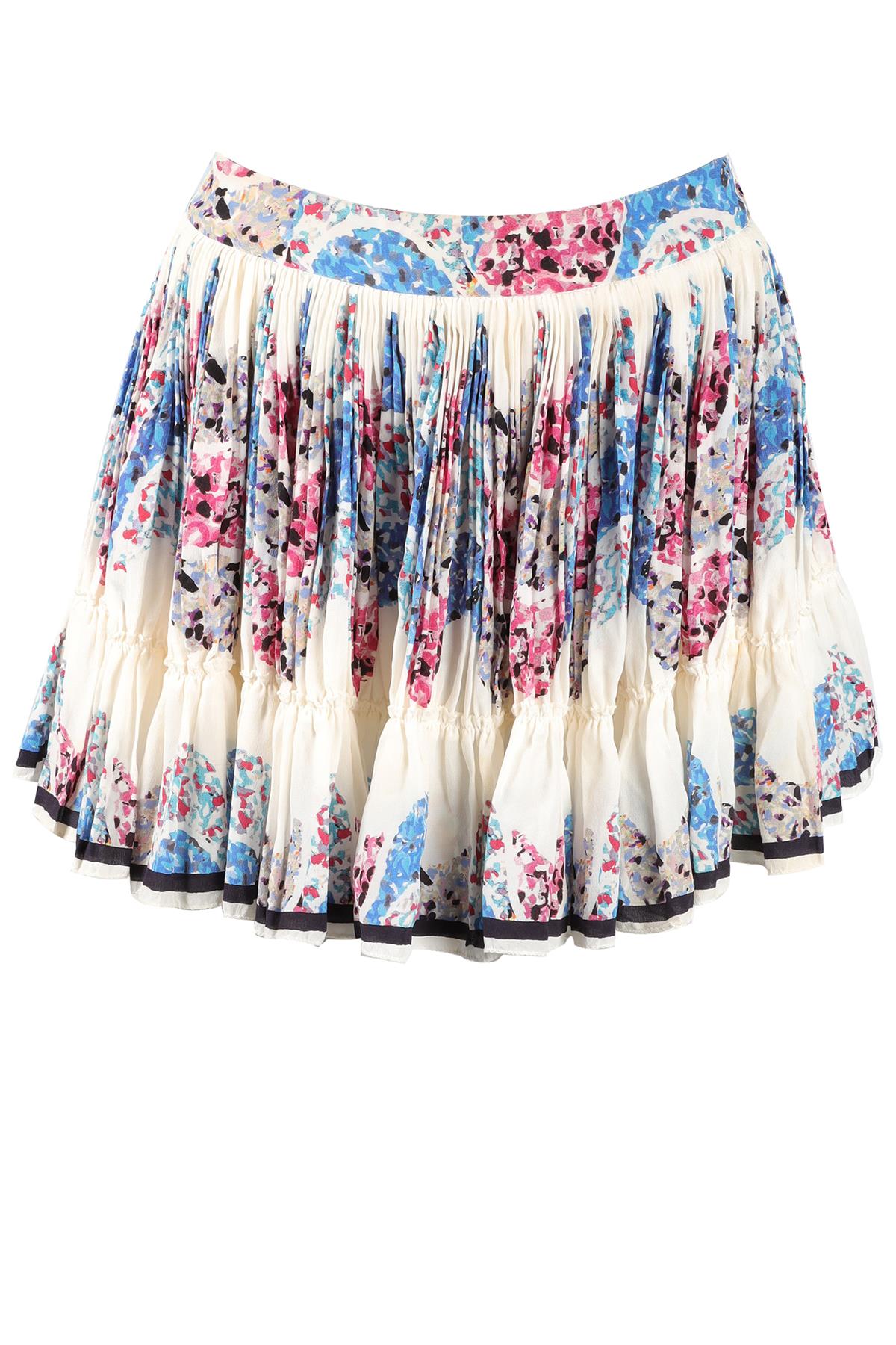 ISABEL MARANT MULTI SILK MINI SKIRT FR 34 UK 6