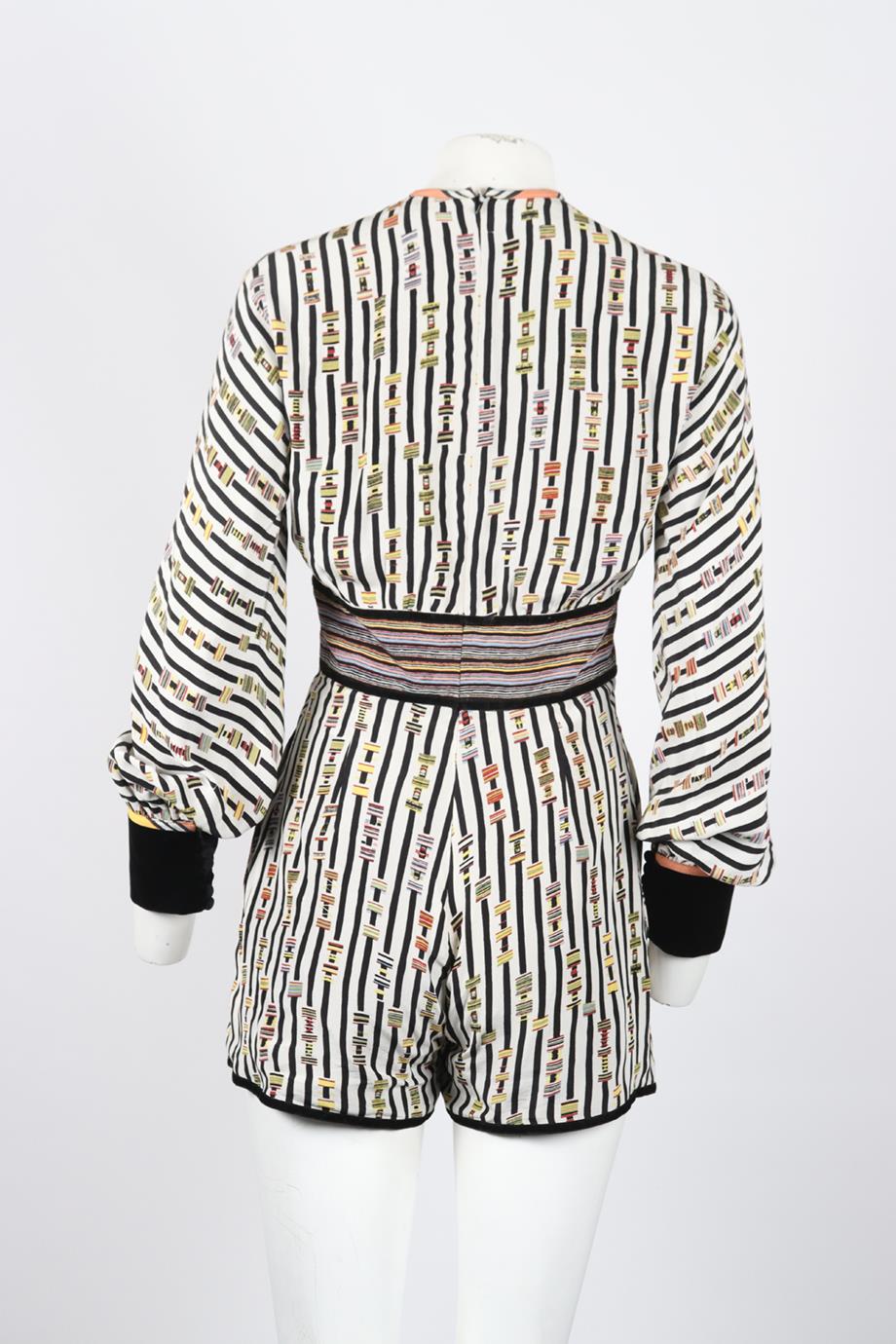 TALITHA PRINTED SILK PLAYSUIT SMALL