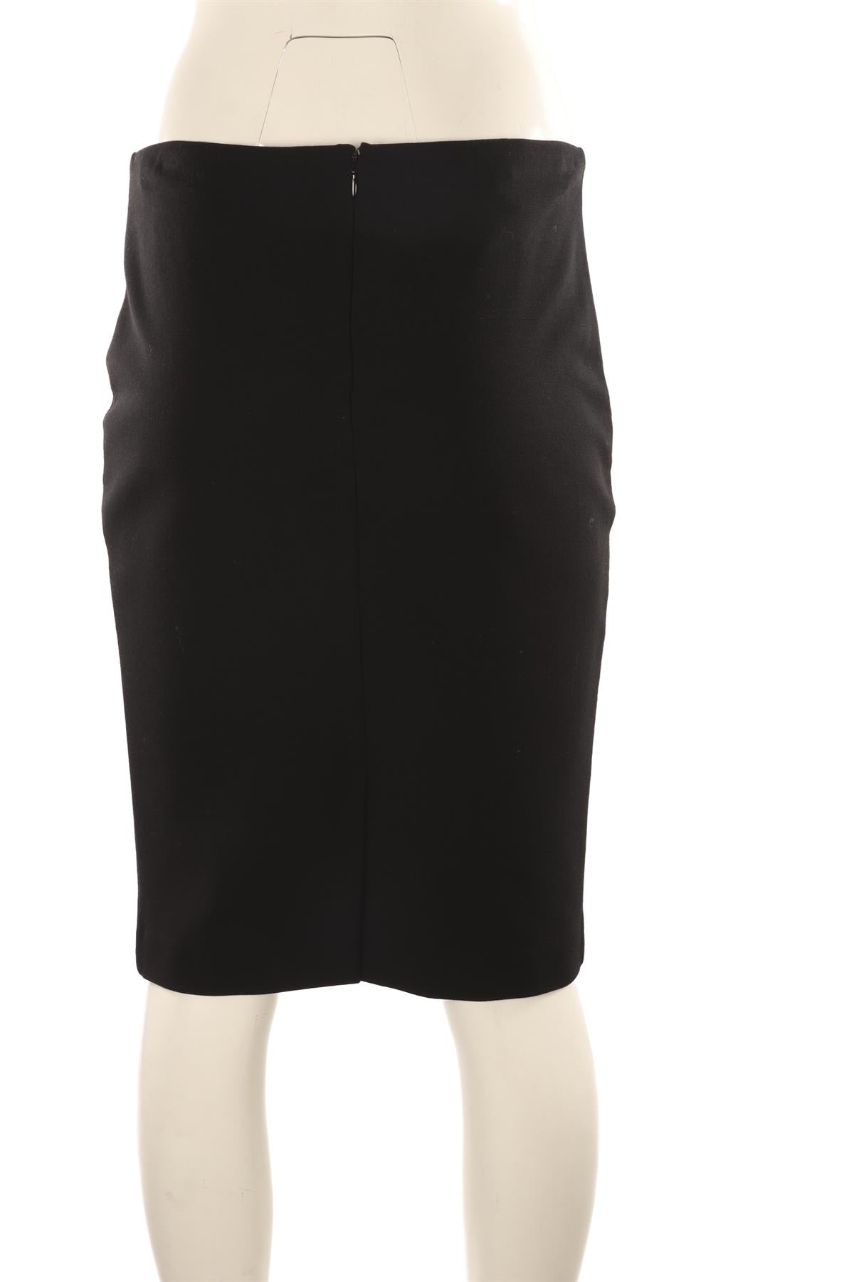 DOLCE & GABBANA BLACK WOOL MINI SKIRT IT 44 UK 12