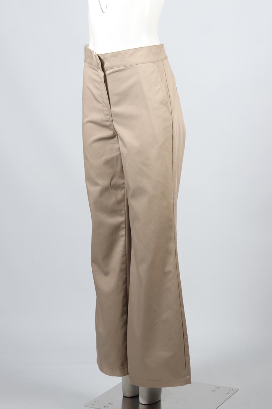 PALM ANGELS COTTON BLEND WIDE LEG PANTS LARGE