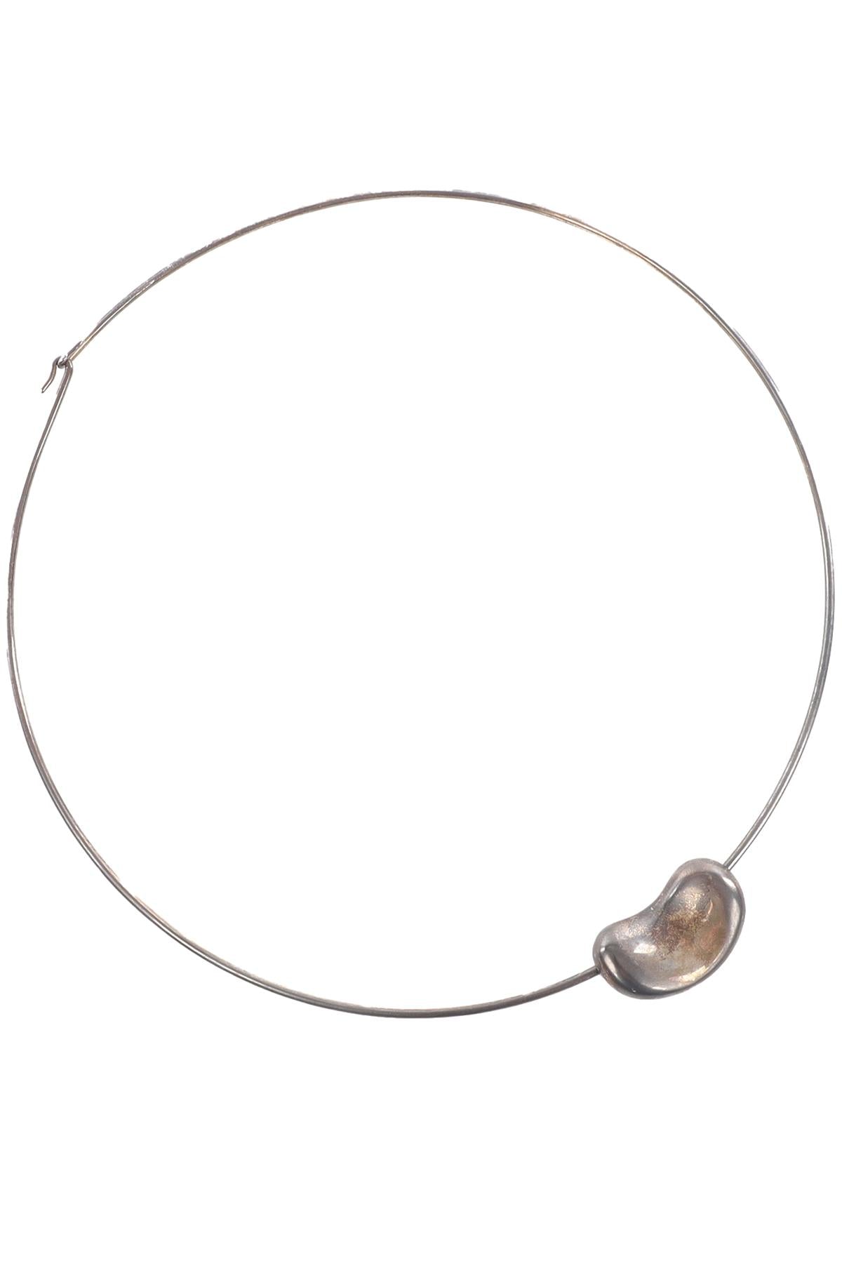 TIFFANY & CO. + ELSA PERETTI SILVER BEAN 26MM STERLING SILVER CHOKER