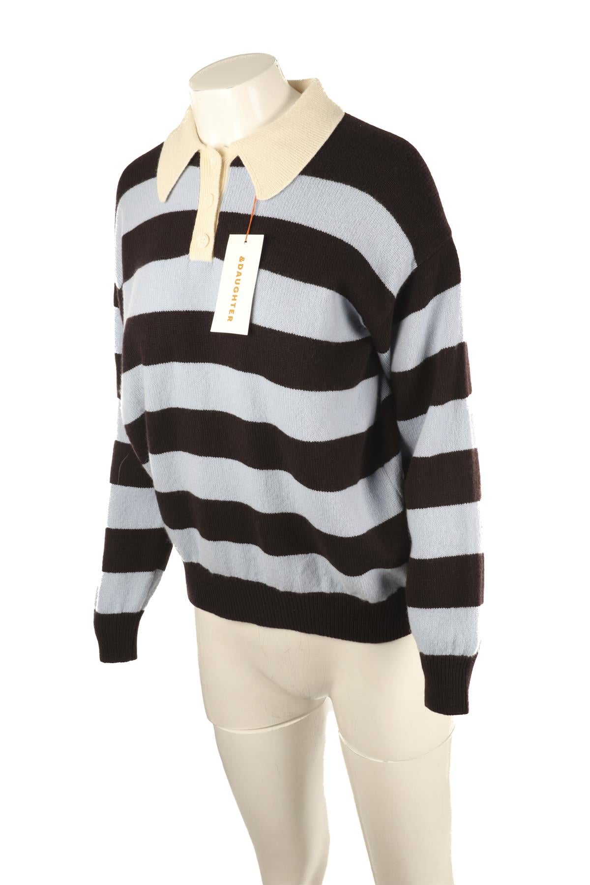 &DAUGHTER BLUE WOOL SWEATER XSMALL