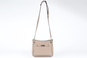 HERMÈS TAUPE 2012 JYPSIERE 28CM TOGO LEATHER CROSSBODY BAG IN ETOUPE