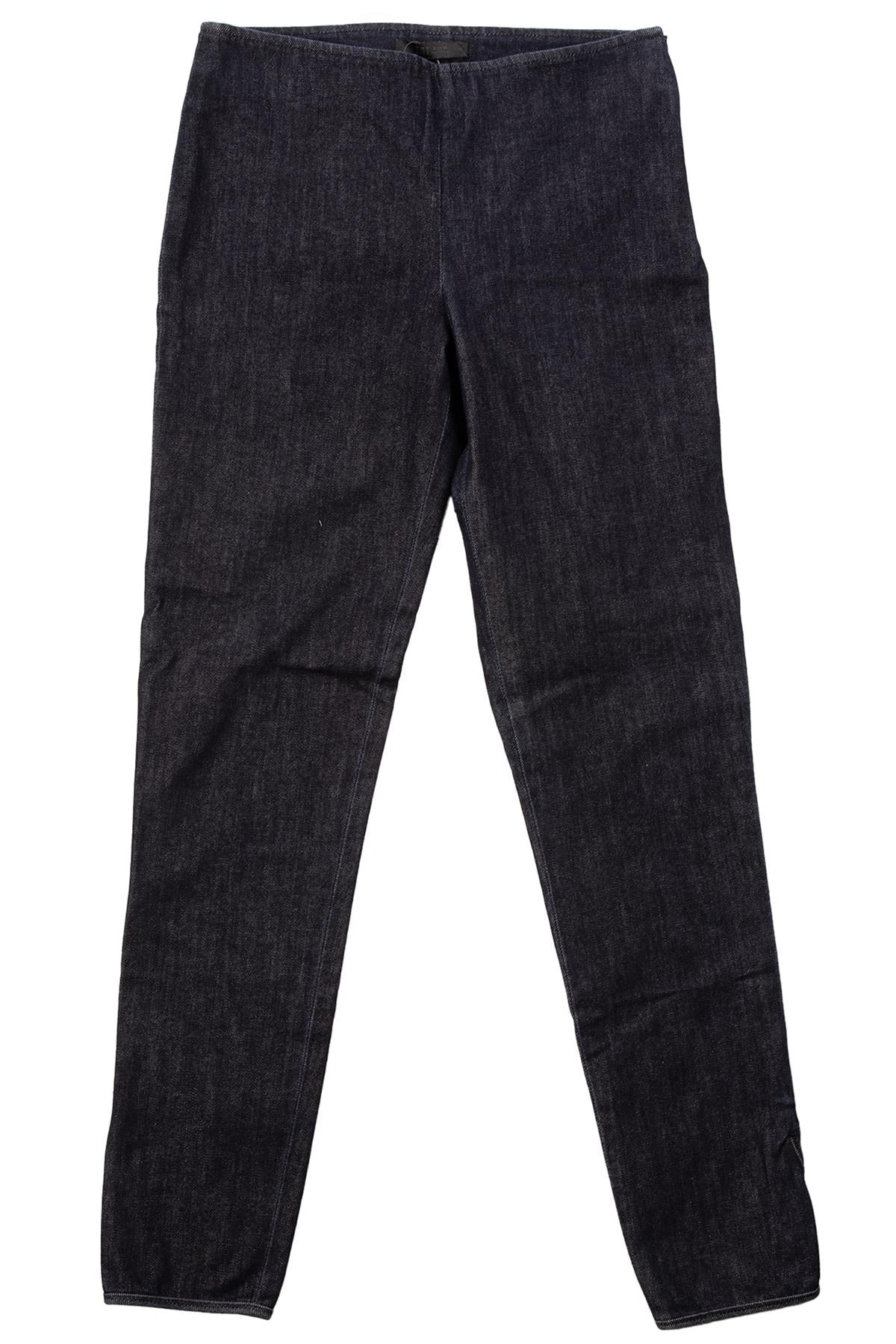 THE ROW NAVY DENIM SKINNY PANTS XSMALL