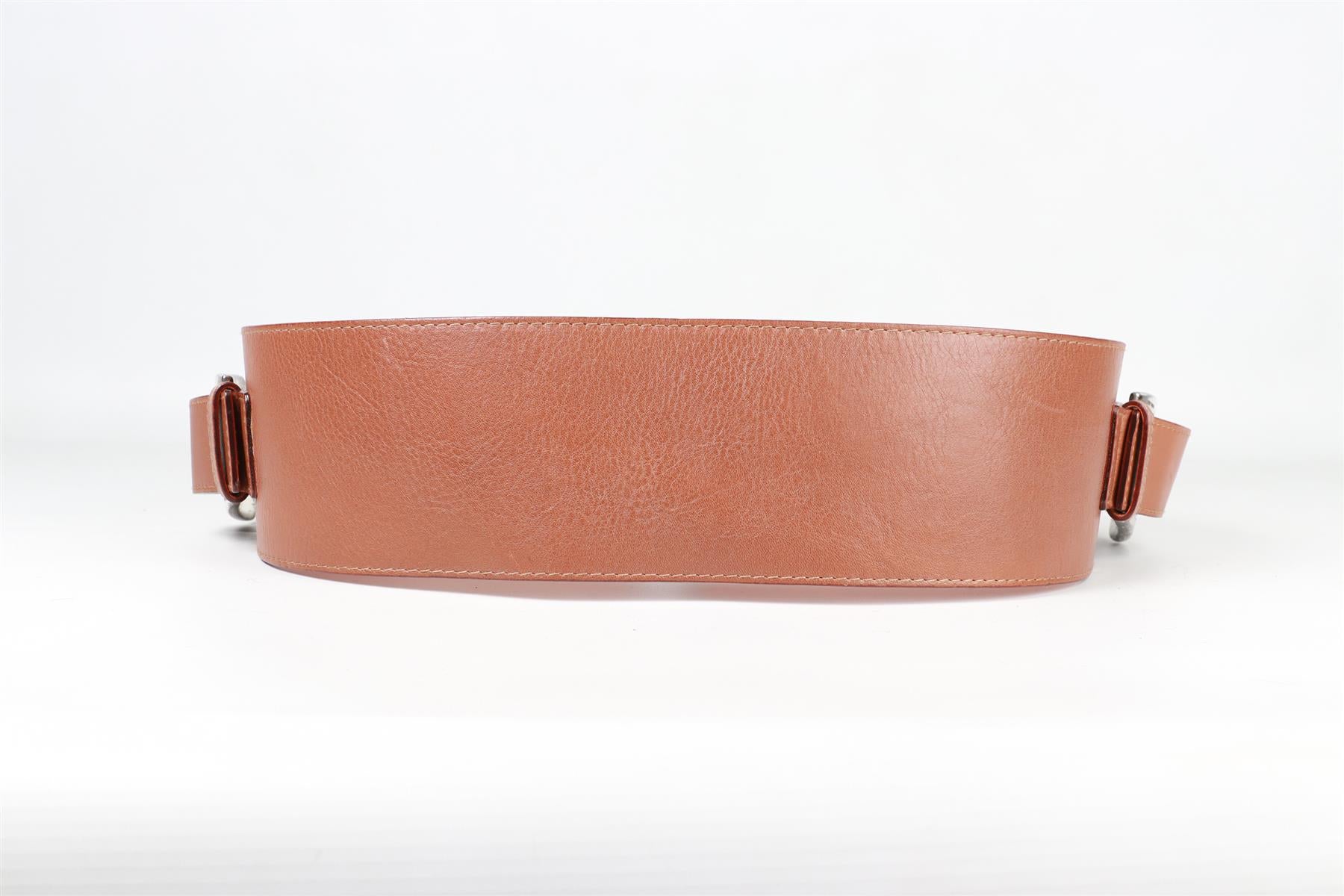 MICHAEL KORS BROWN LEATHER WAIST BELT SMALL