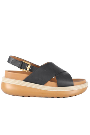 SEE BY CHLOÉ  BLACK LEATHER SANDALS EU 40 UK 7 US 10