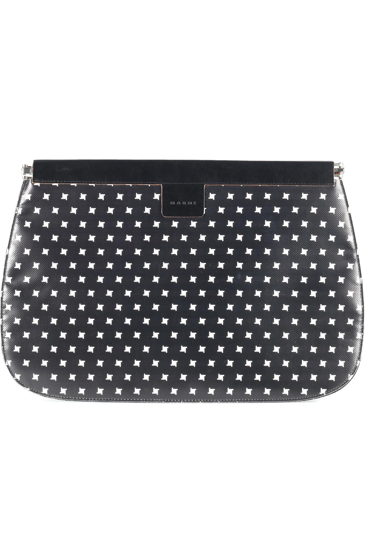 MARNI BLACK LEATHER CLUTCH