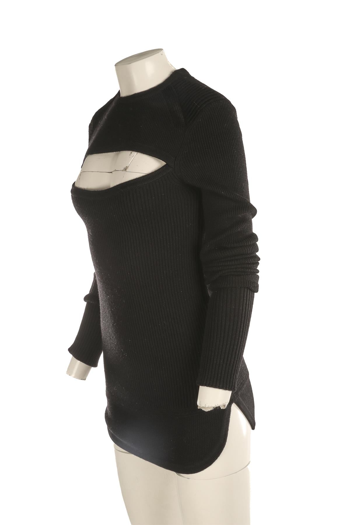ISABEL MARANT BLACK WOOL MINI DRESS FR 38 UK 10