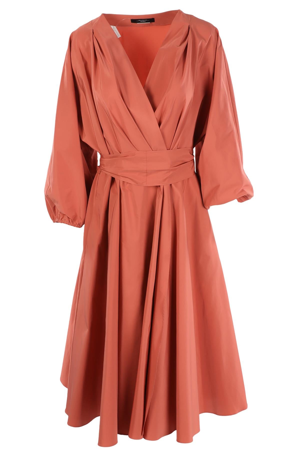 CORAL SATIN MAXI DRESS