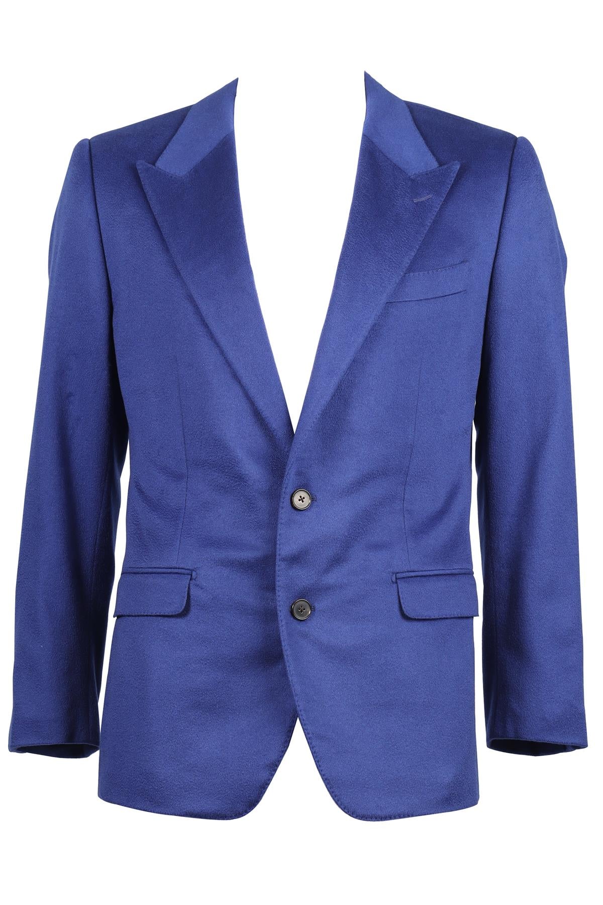 DOLCE & GABBANA BLUE MEN'S CASHMERE BLAZER IT 42 UK 32