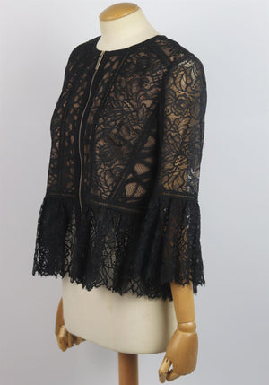 ELIE SAAB LACE PEPLUM JACKET IT 40 UK 8