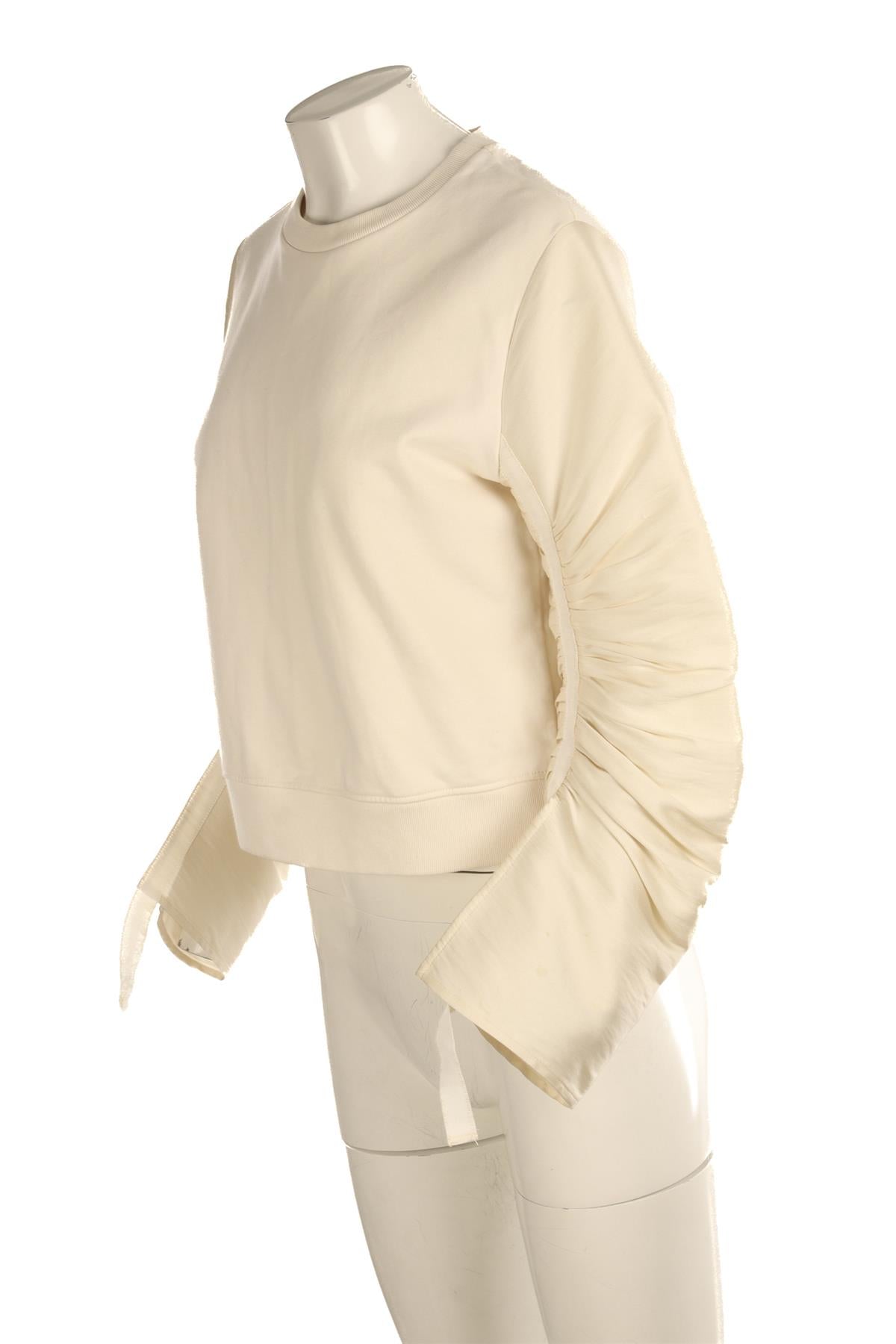 3.1 PHILLIP LIM IVORY COTTON SWEATSHIRT XSMALL