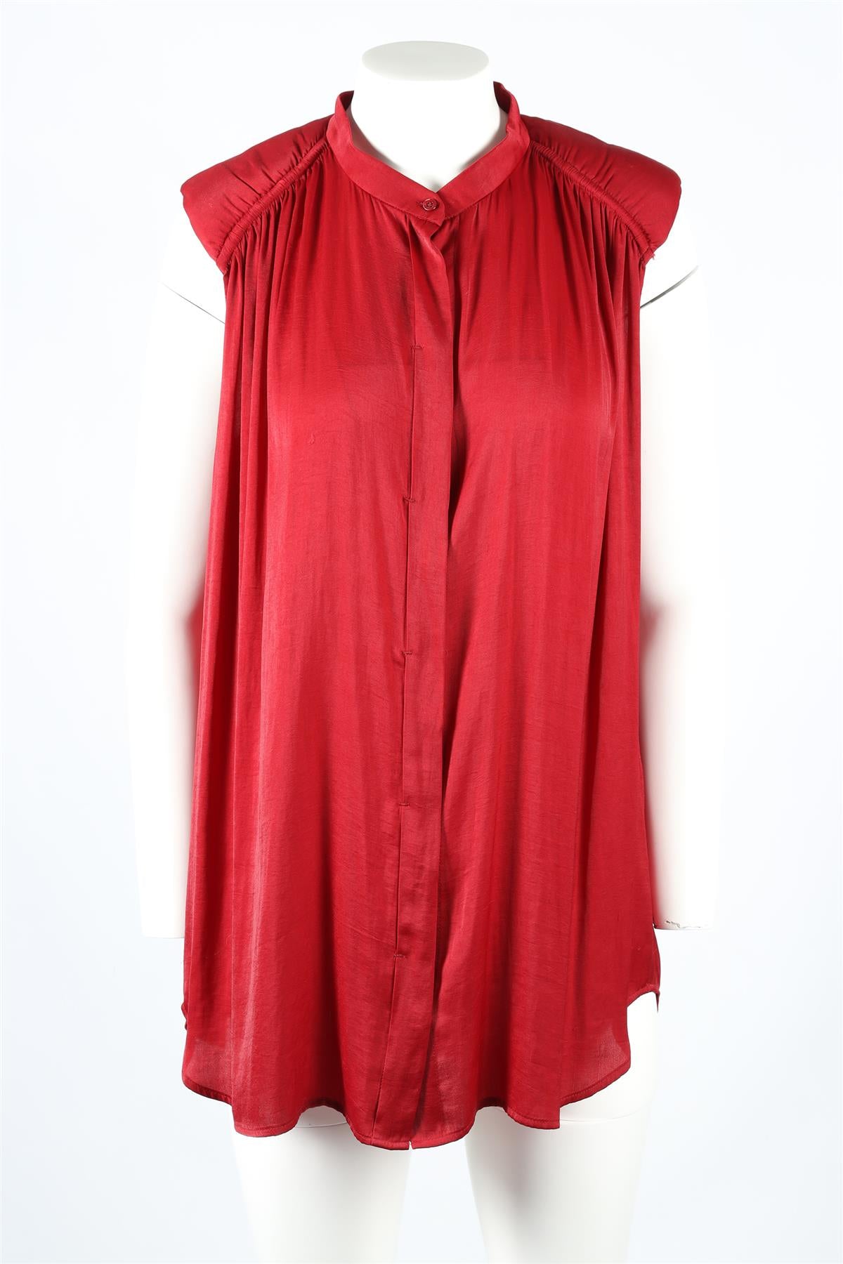IRO RED SATIN TOP UK 6