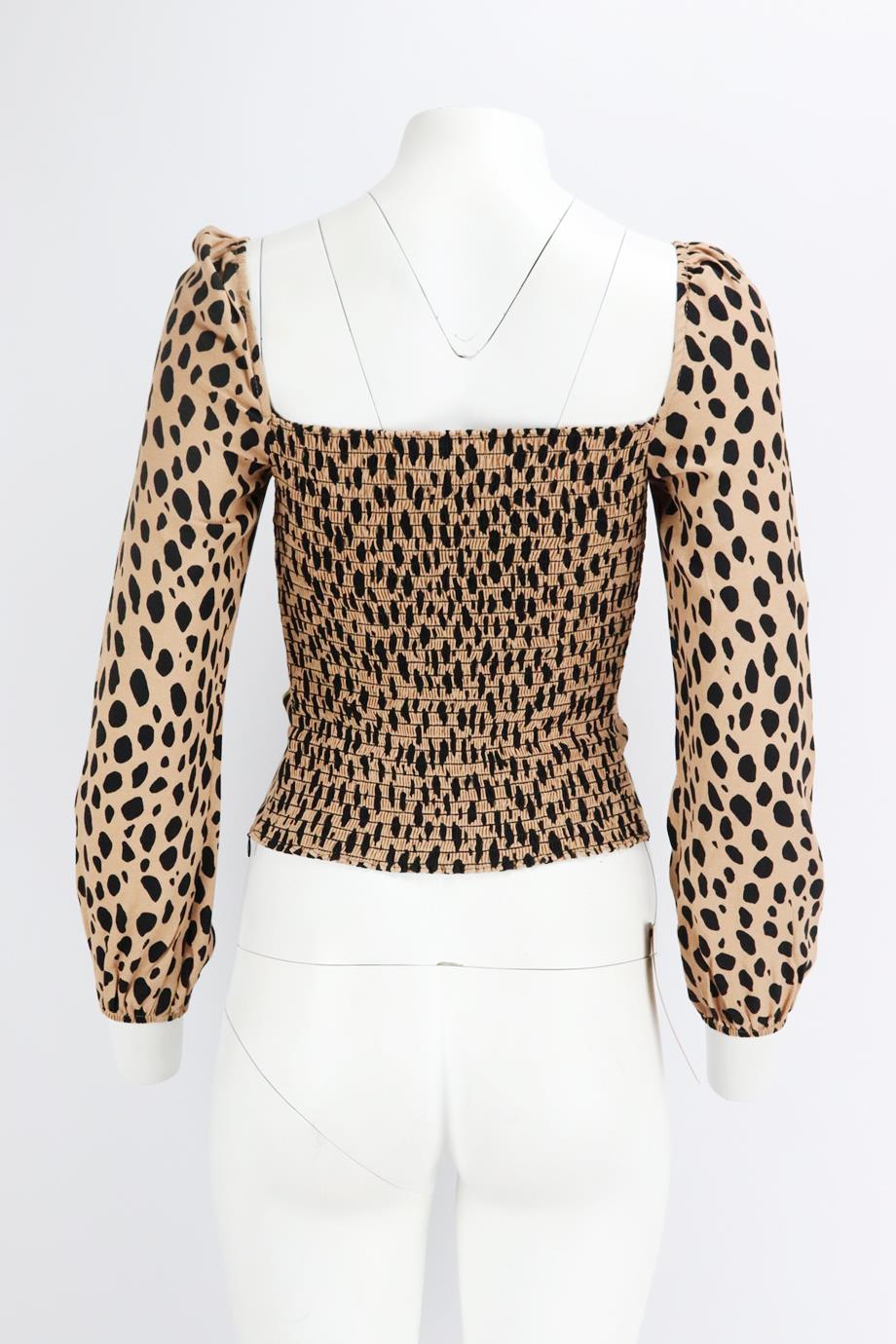 REFORMATION PRINTED CREPE TOP US 4 UK 8