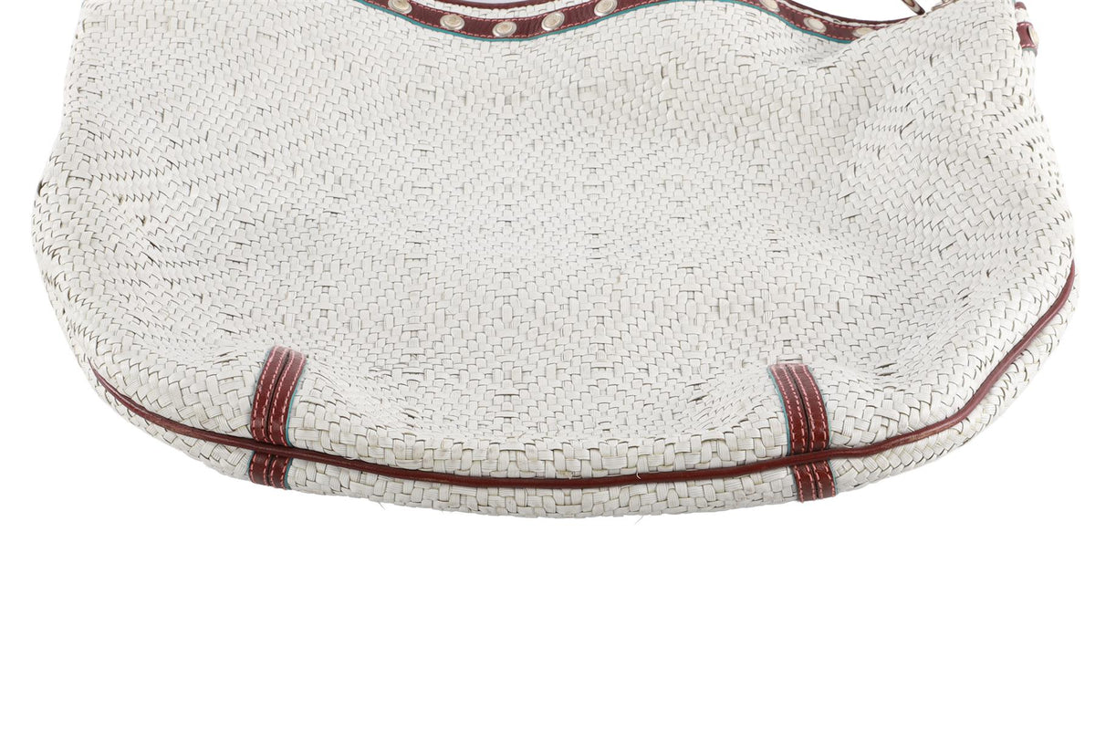 LOEWE WHITE LEATHER SHOULDER BAG