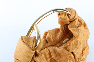 SILVIA TCHERASSI GOLD SOFIA SMALL SATIN TOTE BAG