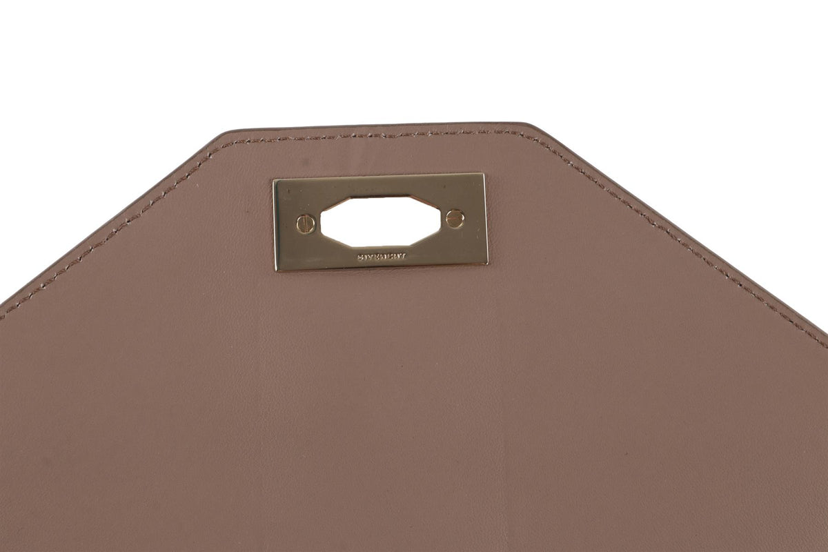 GIVENCHY TAUPE SHARK MEDIUM PYTHON CLUTCH