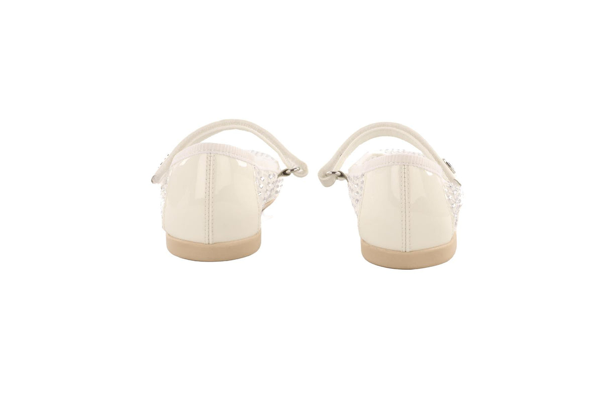 MONNALISA WHITE KIDS GIRLS BALLET FLATS EU 29 UK 11 US 12