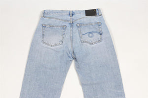 R13 BLUE HIGH RISE STRAIGHT LEG JEANS W28 UK 10