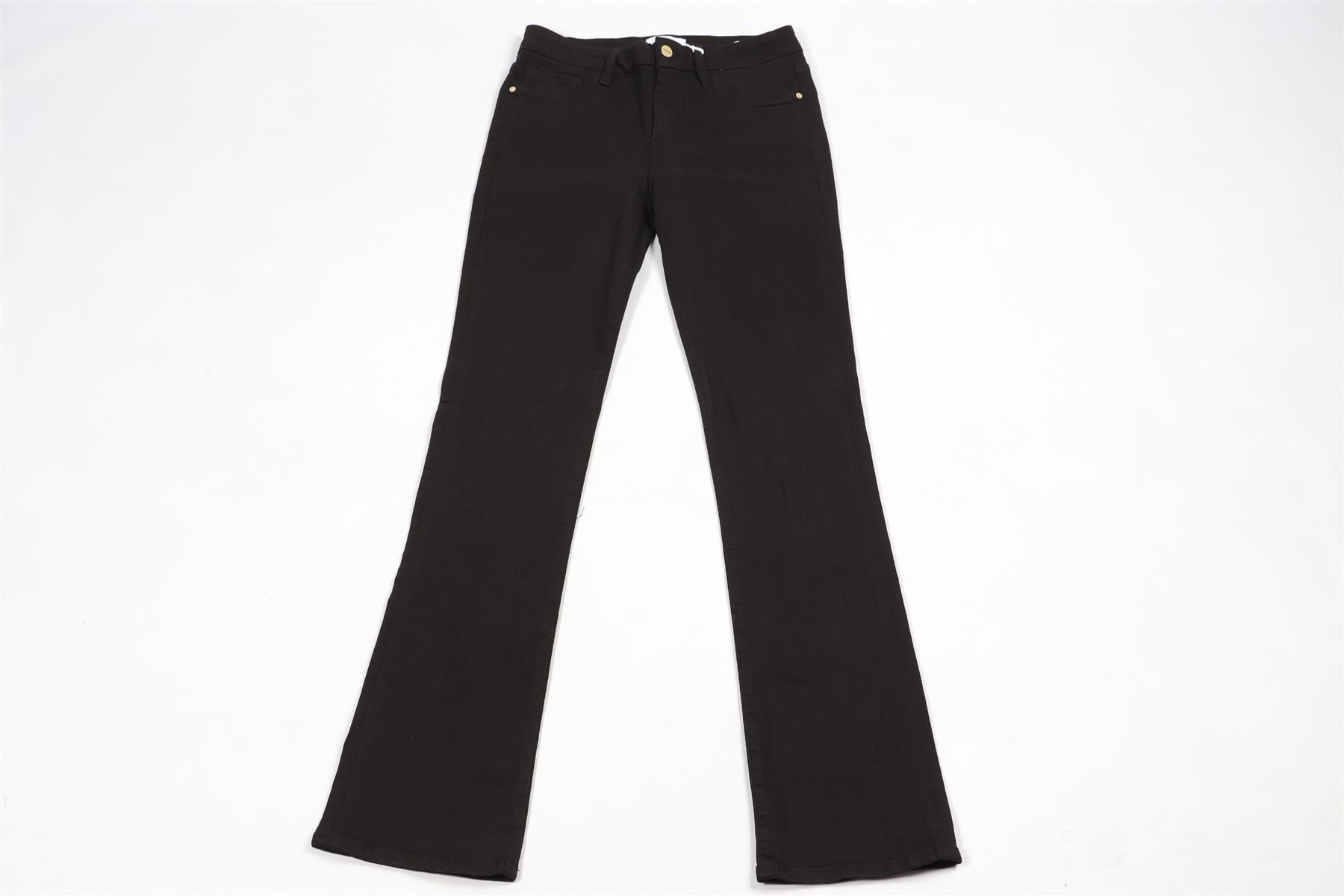 FRAME BLACK HIGH RISE STRAIGHT LEG JEANS W28 UK 10