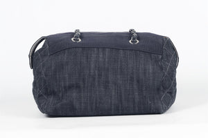 CHANEL 2009 CC QUILTED DENIM SHOULDER BAG