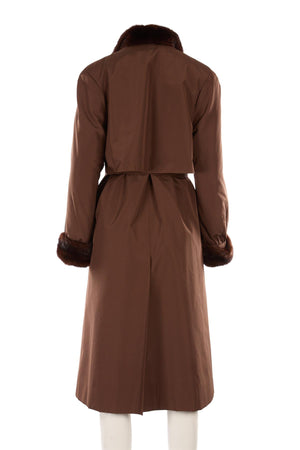 LISBETH BUCHLER MINK AND RABBIT FUR COAT LARGE