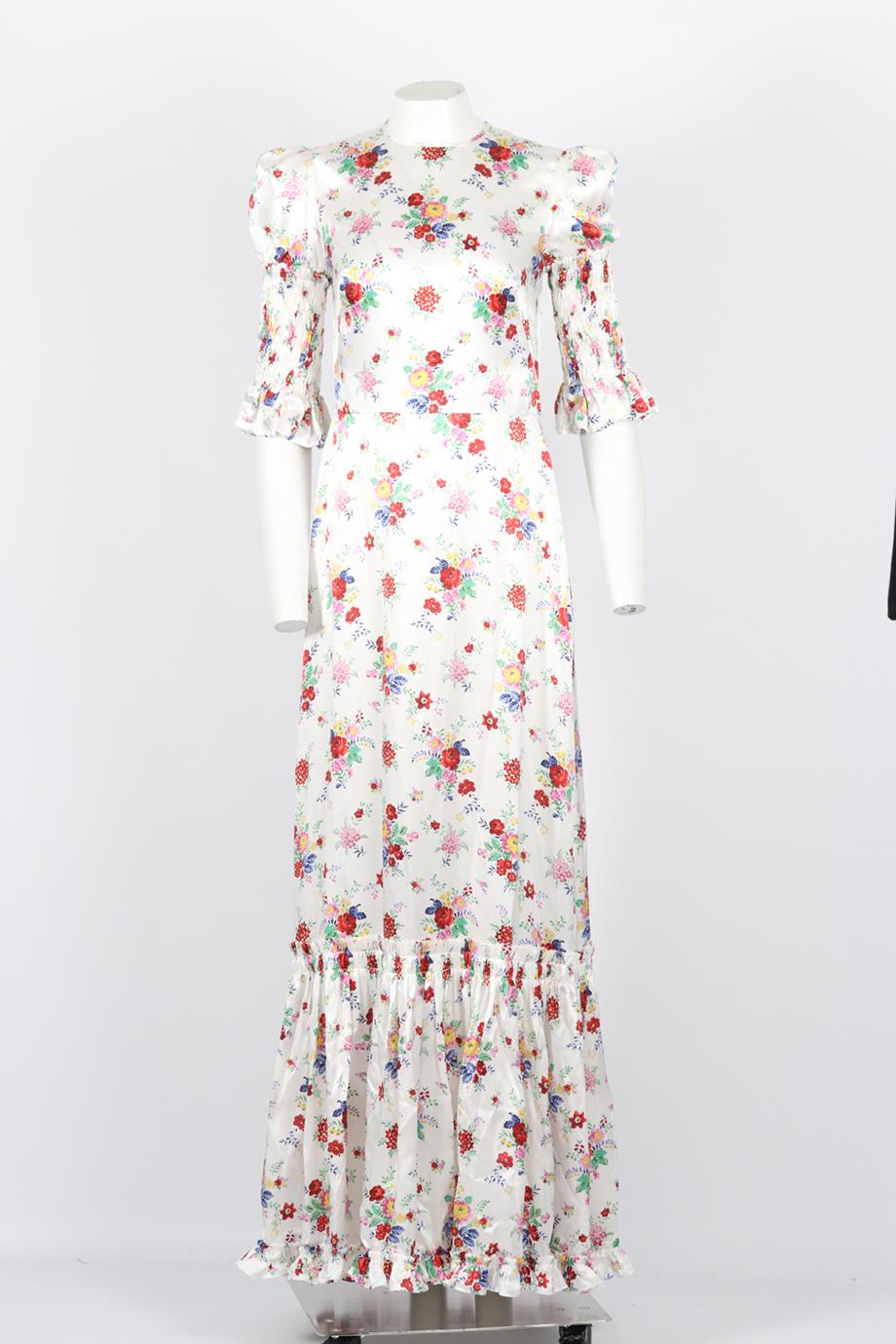 THE VAMPIRE'S WIFE FLORAL PRINT SILK MAXI DRESS UK 12