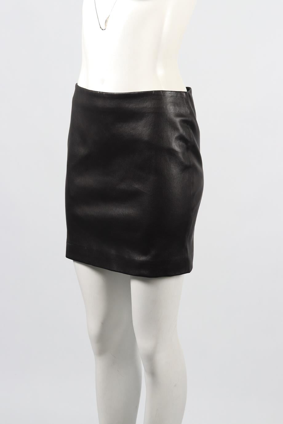 THE ROW LEATHER MINI SKIRT US 8 UK 12