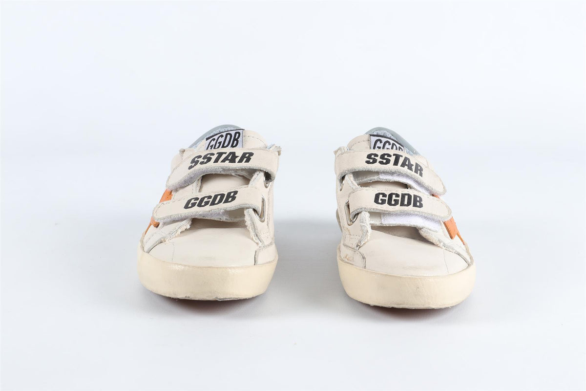 GOLDEN GOOSE DELUXE BRAND CREAM KIDS GIRLS SNEAKERS EU 27 UK 9 US 10