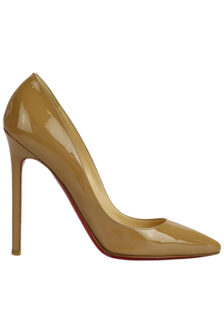 CHRISTIAN LOUBOUTIN PATENT LEATHER PUMPS EU 37 UK 4 US 7