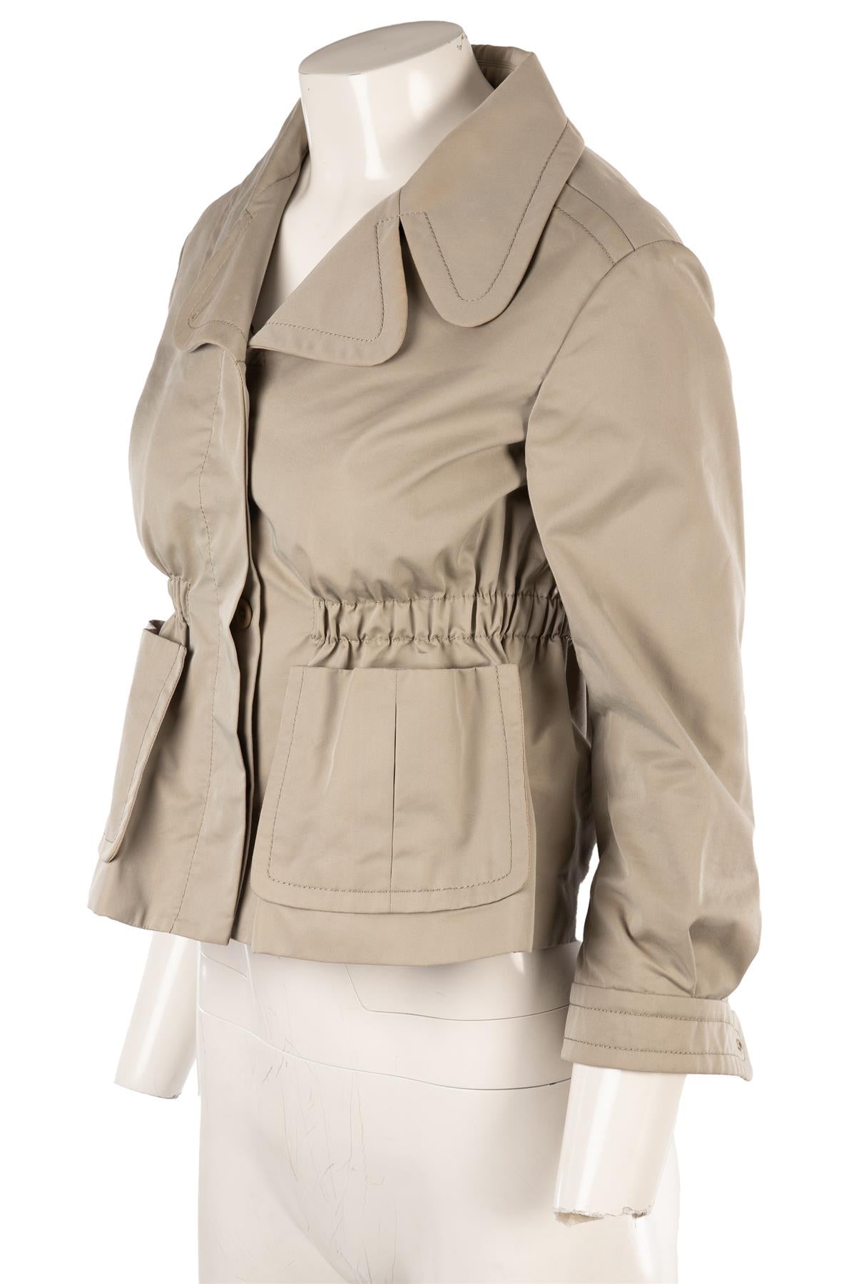 MIU MIU GREY COTTON JACKET IT 42 UK 10