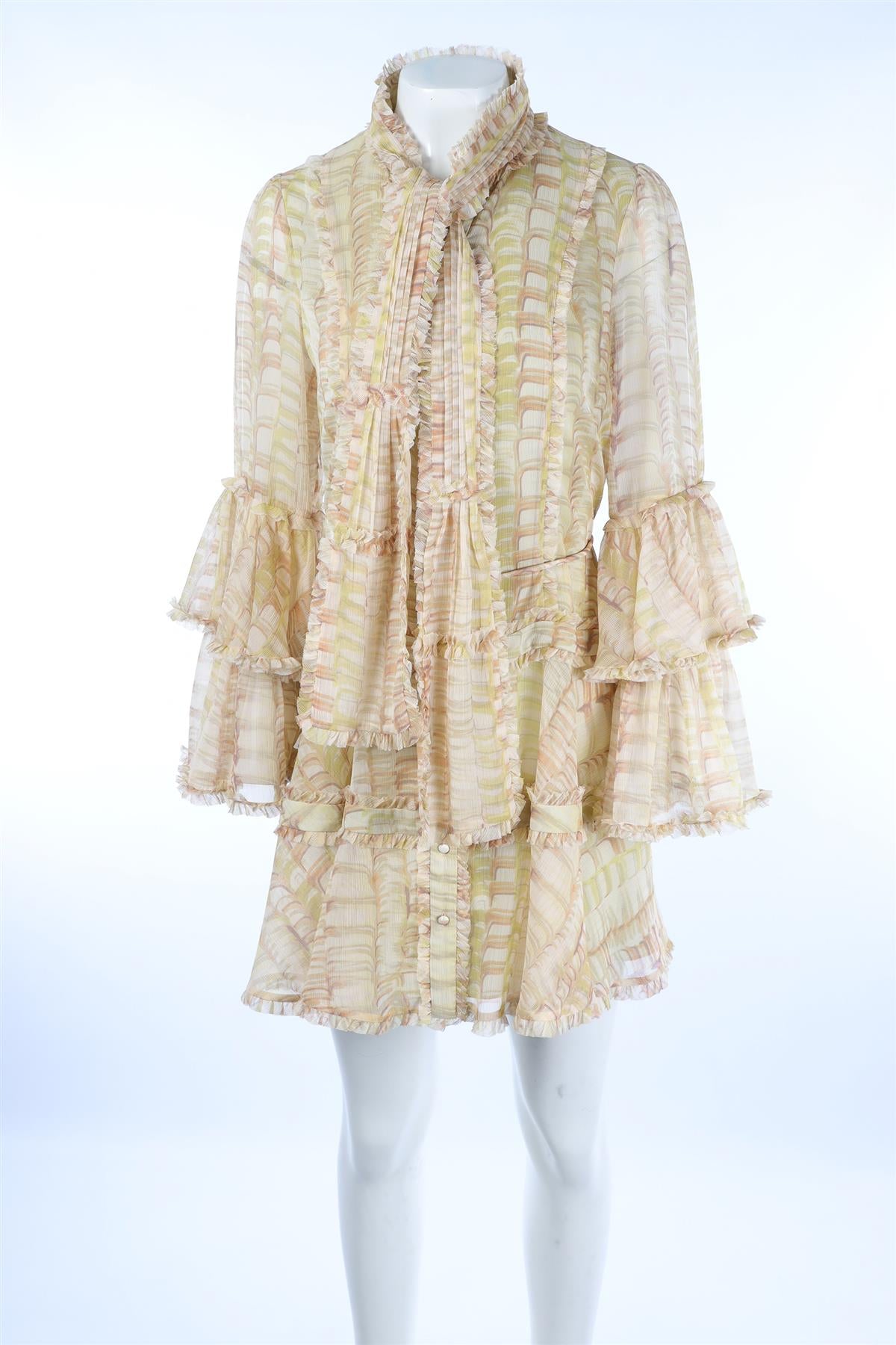 ALEXIS MULTI CHIFFON MINI DRESS MEDIUM